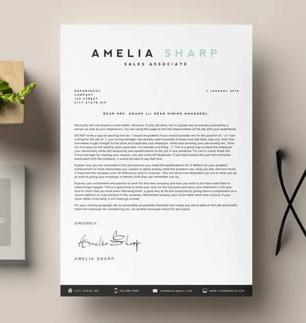 Cover letter / SOP